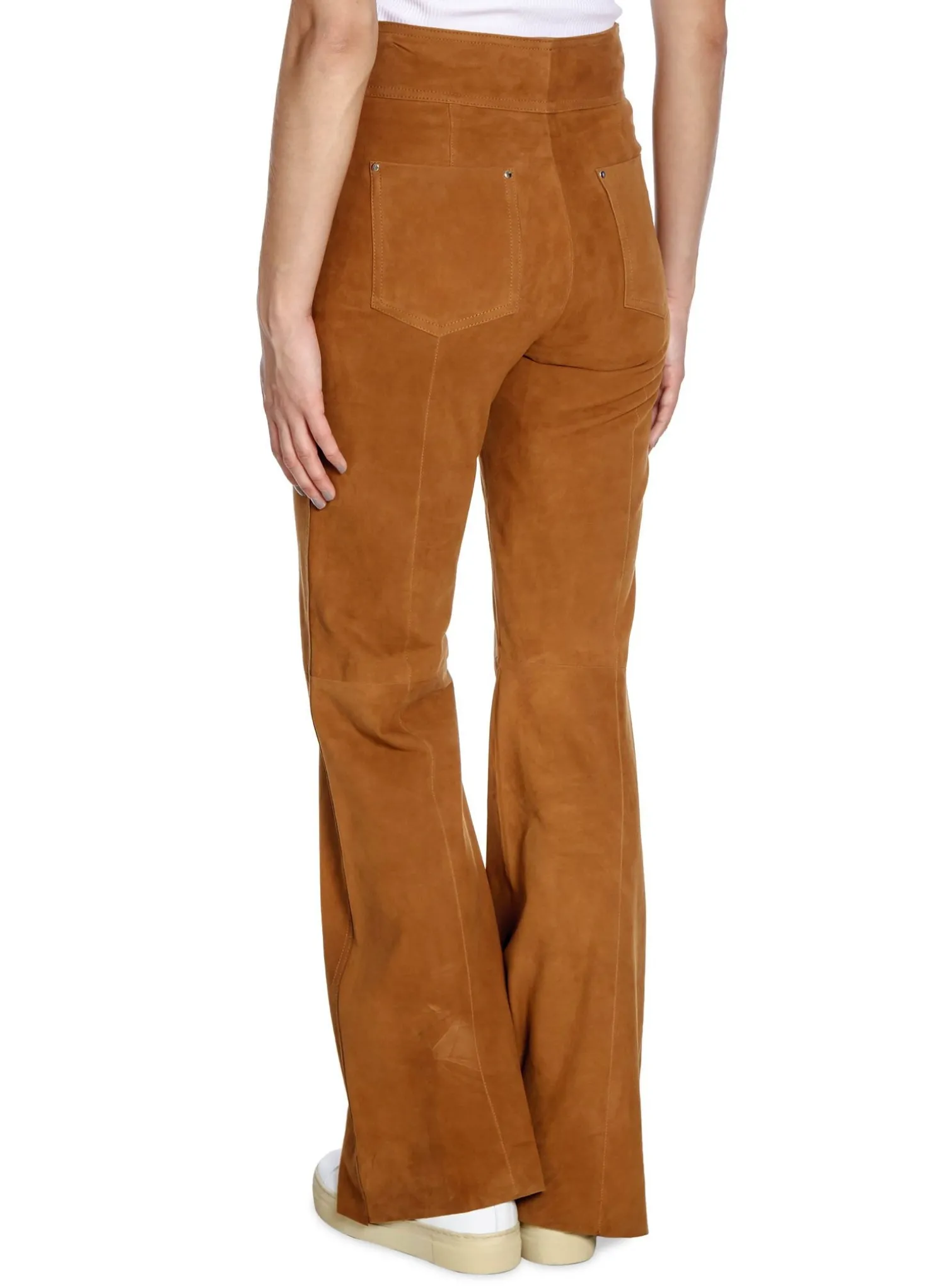 STAND SUEDE TROUSERS ENYA TAN