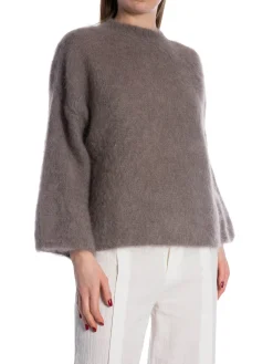 SWEATER SAISON DU VENT MOHAIR MANCHE 3/4 LIGHT MAROON