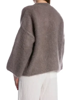 SWEATER SAISON DU VENT MOHAIR MANCHE 3/4 LIGHT MAROON