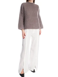 SWEATER SAISON DU VENT MOHAIR MANCHE 3/4 LIGHT MAROON