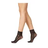SWEDISH STOCKINGS SOCKS ERICA CROCHET BLACK