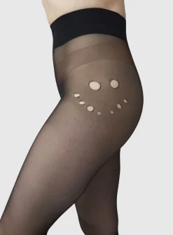 SWEDISH STOCKINGS TIGHTS MALVA LADDER RESISTANT TIGHTS BLACK