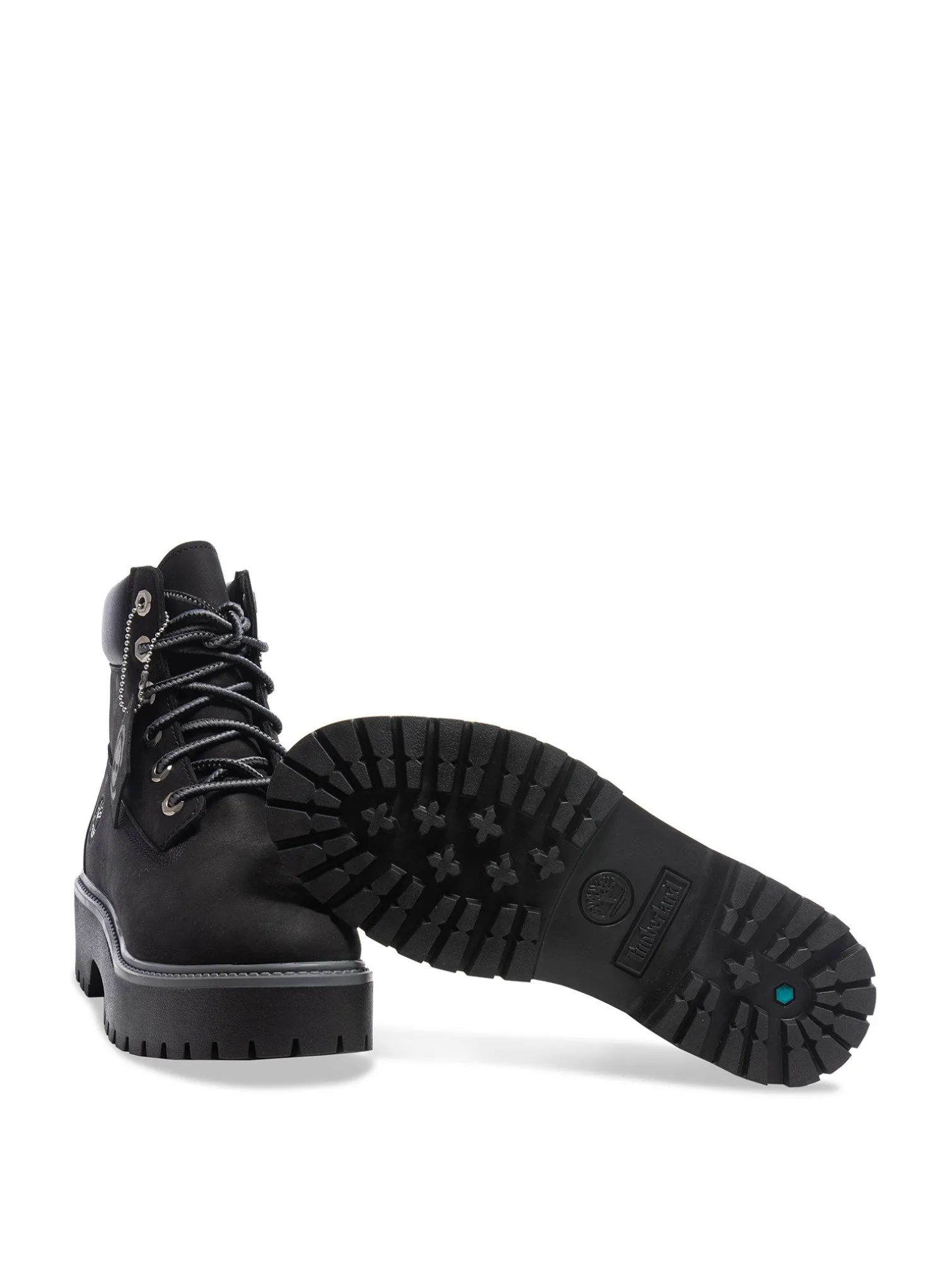 TIMBERLAND BOOTS STONE STREET 6 INCH LACE UP WATERPROOF JET BLACK