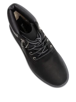 TIMBERLAND BOOTS STONE STREET 6 INCH LACE UP WATERPROOF JET BLACK