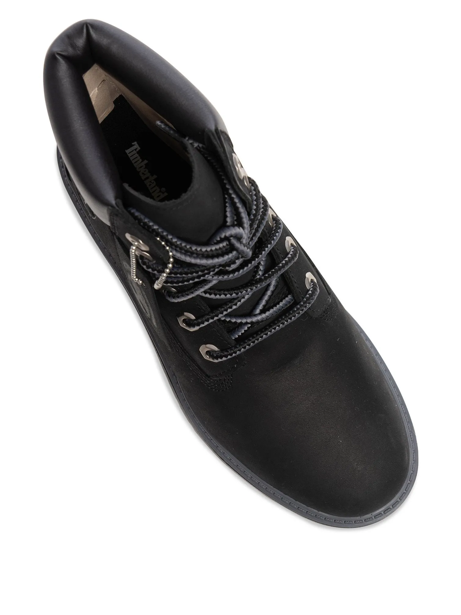 TIMBERLAND BOOTS STONE STREET 6 INCH LACE UP WATERPROOF JET BLACK