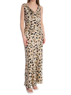 TWIST & TANGO DRESS DISA SATIN ABSTRACT LEO PRINT