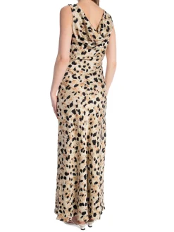 TWIST & TANGO DRESS DISA SATIN ABSTRACT LEO PRINT