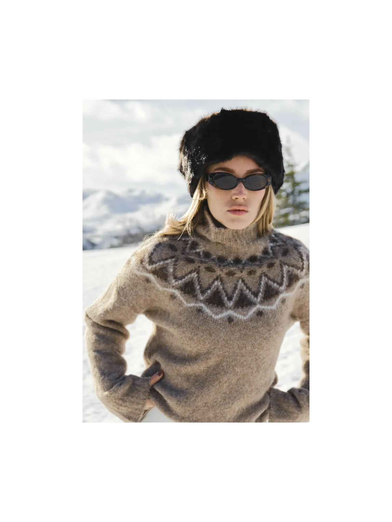 TWIST & TANGO HAT STUBAI FAUX FUR RICH BROWN