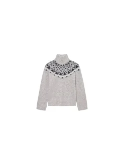TWIST & TANGO SWEATER CHAMPOLUC FAIR ISLE GREY