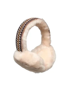 UGG EARMUFF TASMAN SHEEPSKIN EMBROIDERY CHESTNUT