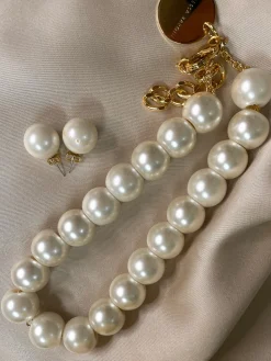 VANESSA BARONI NECKLACE SMALL BEADS SHORT PEARL