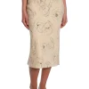 VCALVIN KLEIN SKIRT RECYCLED MIDI SKIRT FLORAL/WOOD ASH