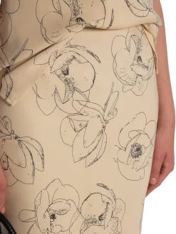 VCALVIN KLEIN SKIRT RECYCLED MIDI SKIRT FLORAL/WOOD ASH