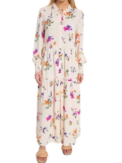 YAS DRESS LS LONG NOOS WHITECAP GRAY