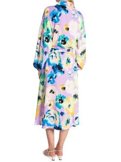 Y.A.S DRESS YASMALOU MIDI SHIRT SHEER LILAC