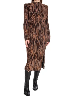 Y.A.S DRESS YASYEN LS MIDI BLACK