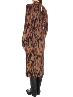 Y.A.S DRESS YASYEN LS MIDI BLACK