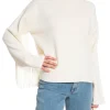 YAS FRINGA SWEATER KNIT PULLOVER BIRCH