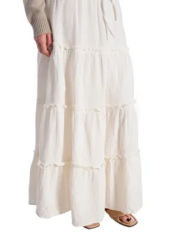 YAS KJOL YASCAPUCINA HW MAXI STAR WHITE