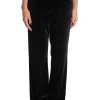 YAS PANTS YASHELLA HW VELOUR BLACK/RHINESTONE