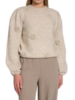 Y.A.S SWEATER YASROSEY LS KNIT PULLOVER BIRCH MELANGE