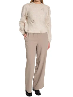 Y.A.S SWEATER YASROSEY LS KNIT PULLOVER BIRCH MELANGE