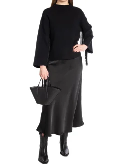 Y.A.S TOP YASFRINGA LS KNIT PULLOVER BLACK