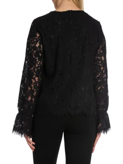 Y.A.S TOP YASPERLA LS LACE BLACK