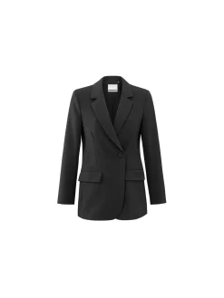 YAYA BLAZER WOVEN FITTED BLAZER BLACK