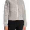 YAYA CARDIGAN KNITTED PRINT WHITE POCK CHALK WHITE