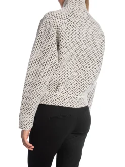 YAYA CARDIGAN KNITTED PRINT WHITE POCK CHALK WHITE