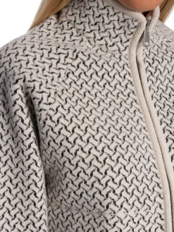 YAYA CARDIGAN KNITTED PRINT WHITE POCK CHALK WHITE