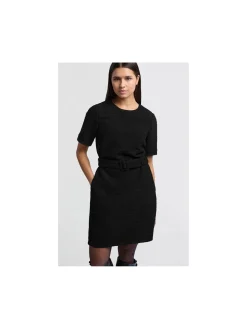 YAYA DRESS SHORT DRESS WITH BELT BLACK