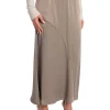 YAYA SKIRT SATIN ALINE MIDI CLAY PEBBLE GREY