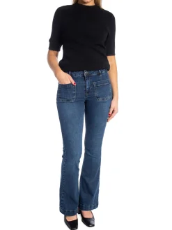 YAYA TOP FUR DETAIL BLACK