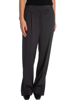 YAYA TROUSERS PANTS LEG WITH POCKET ANTHRACITE MELANGE